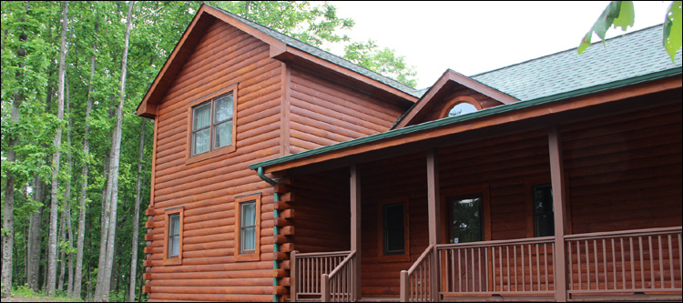 Log Home Staining in Canton, Ohio